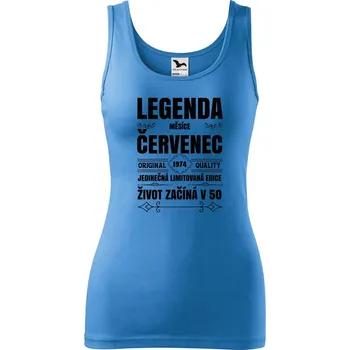 DOBRÝ TRIKO Dámské tílko s potiskem Zrození legendy měsíce Velikost: 2XL, Barva: Azurově modrá