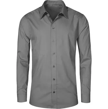 Pánská košile Promodoro Pánská popelínová košile s dlouhým rukávem Barva: Steel Grey (Solid), Velikost: 4XL G_E6310