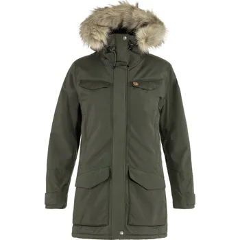 turistická zateplená bunda dámská FJÄLLRÄVEN Nuuk Parka W Deep Forest - XXS