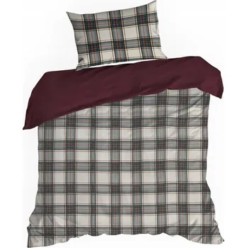 Povlečení Vánoční kostkovaná Sada povlečení Eurofirany 140x200