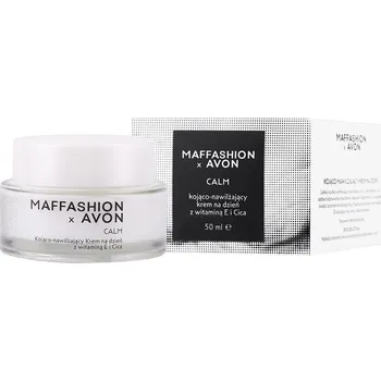 Pleťový krém Avon X Maffashion uklidňující a hydratační denní krém s vitamíny E a CICA, 50 ml