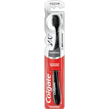 Zubní kartáček Colgate 360° Black zubní kartáček střední, 1 ks.