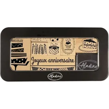 Dětské razítko Aladine 03491 Sada razítek 9 ks-Narozeniny