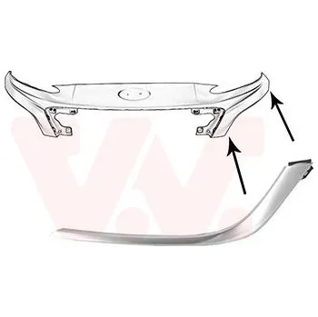 Lišta karosérie Ozdobná / ochranná lišta, nárazník VAN WEZEL 8150583