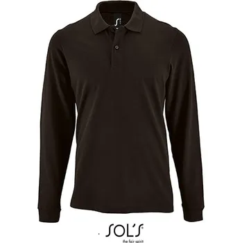 Pánská móda SOL´S Pánská piqué polokošile s dlouhým rukávem Perfect Barva: black, Velikost: XXL G_L02087