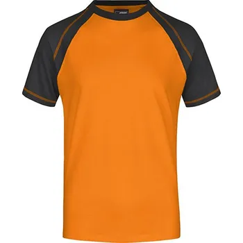 Pánské tričko James&Nicholson Pánské Raglan- Tričko Barva: orange, Velikost: XL G_JN010