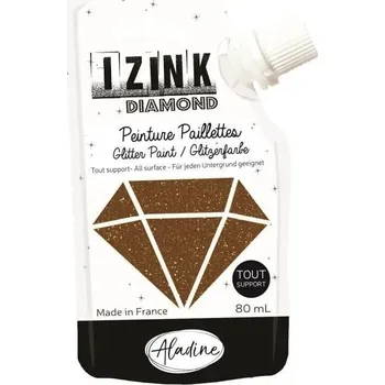 Speciální výtvarná barva Aladine Izink Diamantová barva Brown 80 ml 1 ks