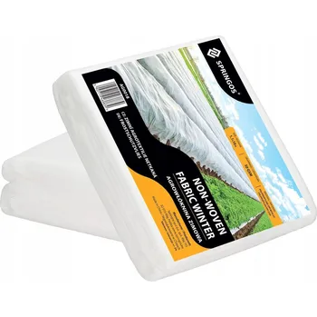 Mulčovací textilie ZIMNÍ AGROTEXTILIE ROHOŽ 50g SILNÁ HRUBÁ OCHRANA UV 10x1,1m BÍLÁ KRYCÍ