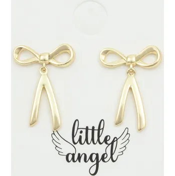 Náušnice Náušnice Mašličky pozlacené puzetky visací módní