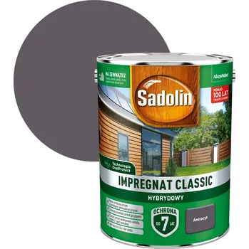 Vrták Impregnace na dřevo Sadolin Classic Antracit 0,75 l