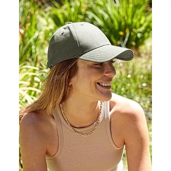 Módní doplněk Beechfield EarthAware® Organic Cotton Canvas 6 Panel čepice Barva: Modrá, Velikost: One Size G_CB801