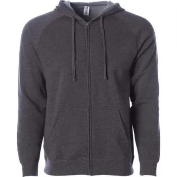 Pánská móda Independent Unisex kapuce se speciální směsí raglánového zipu střední hmotnosti Barva: Carbon, Velikost: XL G_NP355