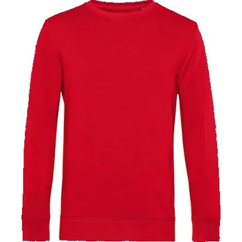 Pánské tričko B&C Inspire Crew Neck Sweat Barva: red, Velikost: S G_BCWU31B