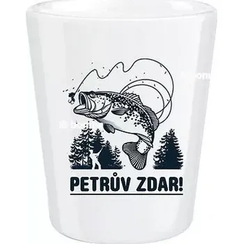 Keramický panák pro rybáře - Petrův zdar