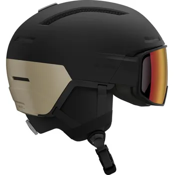 Lyžařská přilba Salomon DRIVER PRO SIGMA PHOTO MIPS 25/26 - black/light bronze met. / 56-59 cm