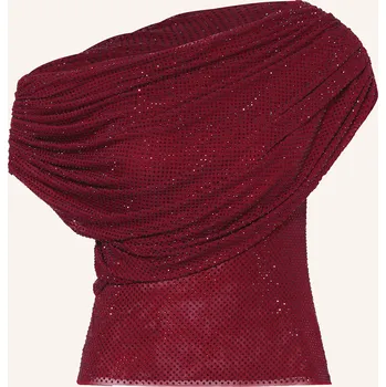 Self-Portrait Dámský Top S Ozdobnými Kamínky, tmavě červená, 38