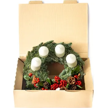 Vánoční dekorace Gardners Adventní věnec na stůl "Vyrob si sám" červený