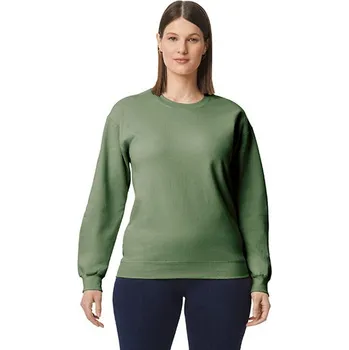 Pánská mikina Gildan Softstyle® středně těžká fleecová mikina pro dospělé s výstřihem Barva: Military Green, Velikost: L G_GSF000