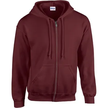 Pánská mikina Gildan Dospělá mikina Heavy Blend™ s kapucí na zip Barva: Maroon, Velikost: 3XL G_G18600