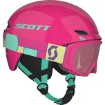 Scott Combo Helmet Keeper 2 + Google Jr Witty mint green/Neon pink S (51-54 cm)
