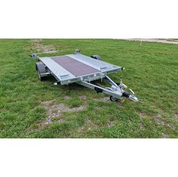 Přívěs k motorovému vozidlu privesyskladem.cz CAR FLAT 3518 1800 KG, lehký přepravník aut sklopný