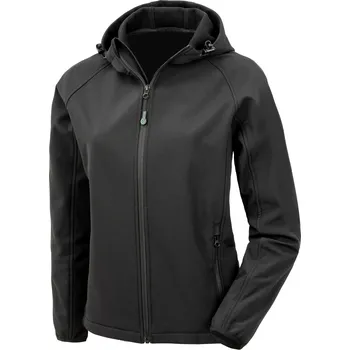 Pánská softshellová bunda Result Genuine Recycled Dámská recyklovaná 3vrstvá softshellová bunda s kapucí, kterou lze potisknout Barva: black, Velikost: XL G_RT911F