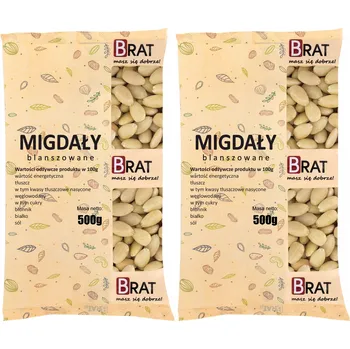 MANDLE BLANŠÍROVANÉ 1kg Přírodní loupané čerstvé