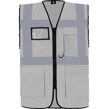 Pánská vesta Korntex CO2 Neutrální multifunkční výkonná bezpečnostní vesta a Hamburk Barva: Ash, Velikost: S G_KX810