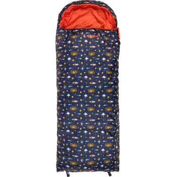Spacák Dětský mumiový spací pytel LOAP Boston Cosmo Dblue-Red L-levý zip