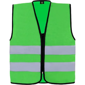 Pánská vesta Korntex Hi-Vis bezpečnostní vesta a Cologne s předním zipem Barva: green, Velikost: 5XL G_KX217