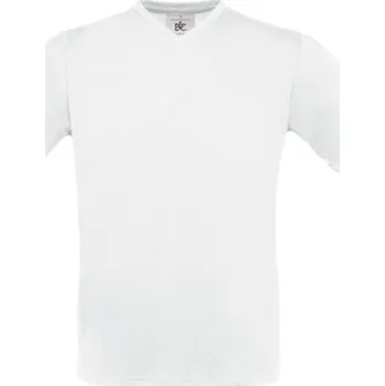 Pánské tričko B&C Tričko Přesný výstřih do V Barva: white, Velikost: XL G_BCTU006