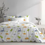Stanex Ložní povlečení krepové - dinosauři (LS410), 140 x 200 + 90 x 70, Zip