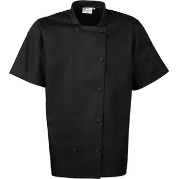 Gastro oděv Premier Workwear Kuchařská bunda s krátkým rukávem Barva: Black (ca. Pantone Black C), Velikost: XL G_PW656