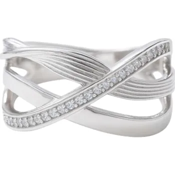 Prsten Dámský prsten ze stříbra s čirým zirkonem – luxusní a moderní - ve velikostech 57, 62 62