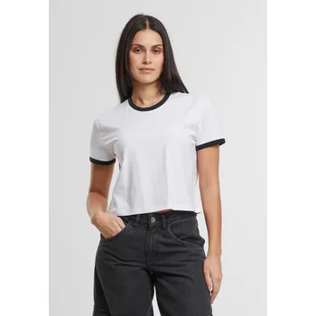 Dámské tričko Urban Classics Dámské tričko s krátkým rukávem Ilzsion bílá 3XL