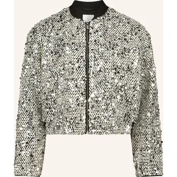 Dámské sako Betty&Co Dámská Bunda S Flitry, stříbrná / bílá / černá, 40