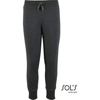 Chlapecké kalhoty SOL´S Dětské Slim Fit Jogging kalhoty Jake Barva: Charcoal Melange, Velikost: 12 Years (142/152) G_L02121
