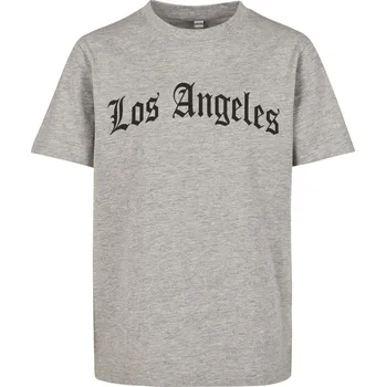 Pánská móda Dětské tričko Los Angeles vřesové šedé Mister Tee šedá 2541167