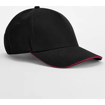 Módní doplněk Beechfield EarthAware® Classic Organic Cotton 5 Panel čepice - Sandwich Peak Barva: Černá, Velikost: One Size G_CB825C