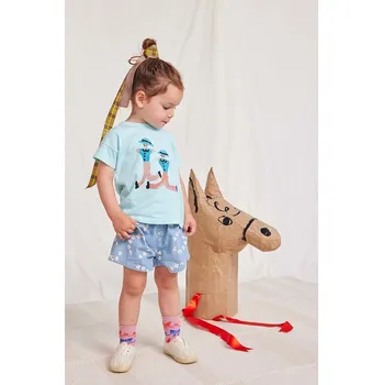 Bavlněné dětské tričko Bobo Choses 124AB005 modrá 05X, vel. 62
