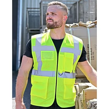 Pánská vesta Korntex Síťovaná multifunkční vesta a Larisa Barva: Signal Orange, Velikost: M G_KX146