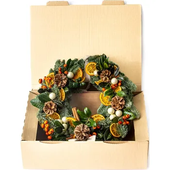 Věnec Gardners Adventní věnec na dveře "Vyrob si sám", oranžový