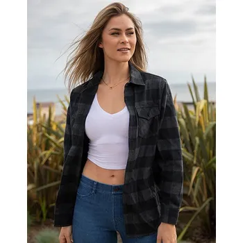 Pánská košile Independent Unisex flanelová košile Barva: Olivová, Velikost: XS G_NP500