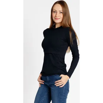 Krásná mamka Kojicí tričko Victoria MODAL black Velikost: L