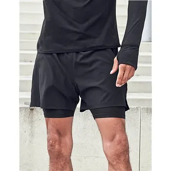Pánské kraťasy Tombo Pánské dvouvrstvé sportovní kraťasy Barva: Černá, Velikost: 3XL G_TL615