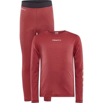 Set dětského termoprádla Dětský funkční set CRAFT CORE Warm Baselayer Junior 23/24 - red / 134