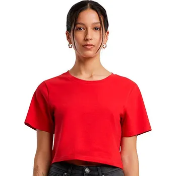 Build Your Brand Dámské triko Cropped Barva: City Red, Velikost: 3XL G_BY042