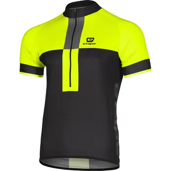 Cyklistické oblečení Pánský cyklistický dres Etape FACE 22/23 - black/yellow / L