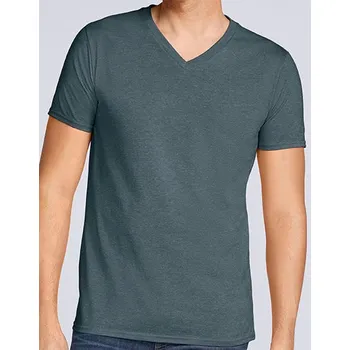 Pánské tričko Gildan Tričko Softstyle® pro dospělé s výstřihem do V Barva: Šedá, Velikost: XXL G_G64V00