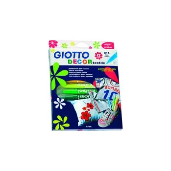 Speciální výtvarná barva Markery na textil GIOTTO DECOR textile / 12 barev